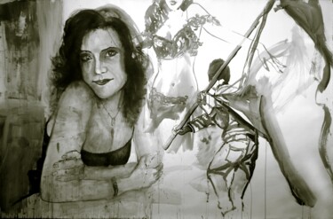Tekening getiteld "Face FS Madonna ser…" door Christophe Avella Bagur, Origineel Kunstwerk, Inkt