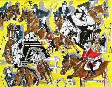 绘画 标题为“Cavalcade” 由Anita Bauer, 原创艺术品, 丙烯