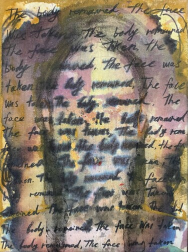 The Body remained. The face was taken Peinture intitulée "The Body remained.…" par Gela Mikava, Œuvre d'art originale, Acrylique Monté sur Panneau de bois