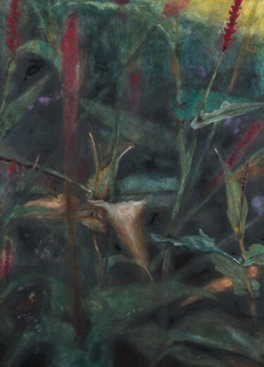 Vision persicaria amplexicaulis I 绘画 标题为“Vision persicaria a…” 由Julia Genet, 原创艺术品, 颜料 安装在木板上