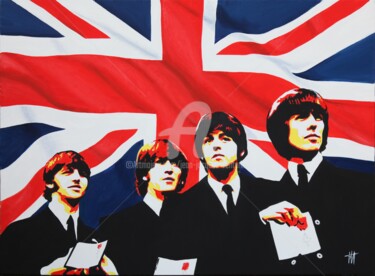 Peinture intitulée "Beatles "For God an…" par Jean-Jacques Venturini, Œuvre d'art originale, Huile