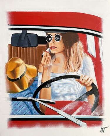 绘画 标题为“Elle aime la couleu…” 由Jean-Jacques Venturini, 原创艺术品, 油
