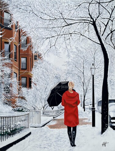 Painting titled "Le chaperon rouge d…" by Jean-Jacques Venturini, Original Artwork, Oil