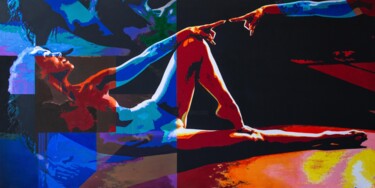 「La création d'Eve」というタイトルの絵画 Jean Philocteteによって, オリジナルのアートワーク, アクリル