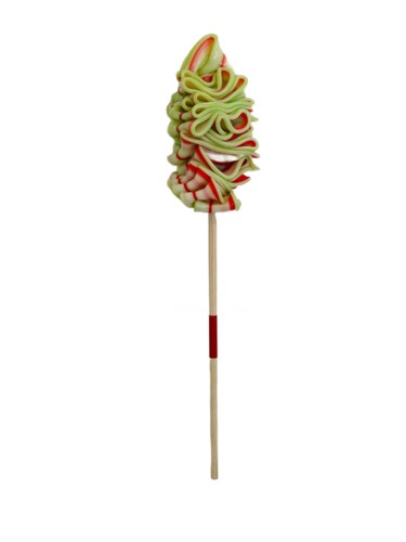 Lollipop pomme verte-cerise Sculptuur getiteld "Lollipop pomme vert…" door Audrey Steiner, Origineel Kunstwerk, Plastic