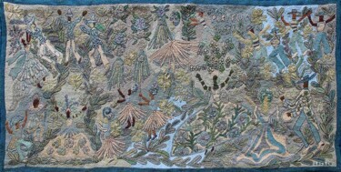 "Portella das flores…" başlıklı Tablo Madeleine Colaço tarafından, Orijinal sanat, Tekstil elyafı