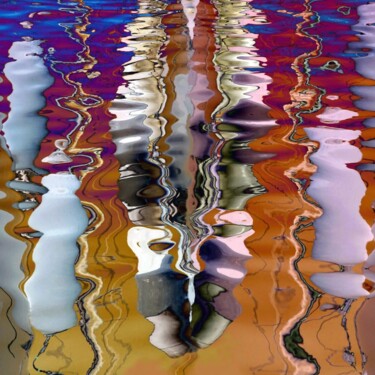 Photographie intitulée "Reflets marins Deau…" par Daniel Gautier, Œuvre d'art originale, Aluminium