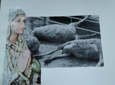 Collages intitulée "Miséricorde" par Lielie Sellier, Œuvre d'art originale, Collages