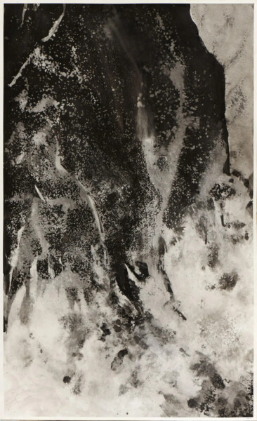 Drawing titled "Falaises, ressac #0…" by Yann Bagot, Original Artwork, Ink