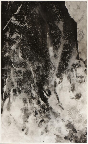 Desenho intitulada "Falaises, ressac #0…" por Yann Bagot, Obras de arte originais, Tinta