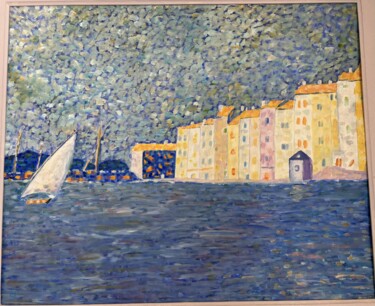 绘画 标题为“Saint Tropez  d'apr…” 由Pierre Willaume, 原创艺术品, 纸板