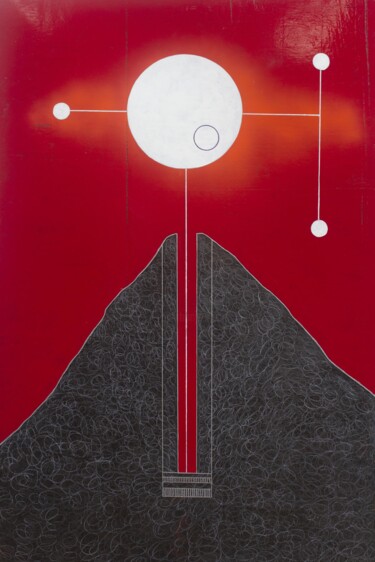 Pintura titulada "Météo Q" por Michel Rossigneux, Obra de arte original, Pintura al aerosol
