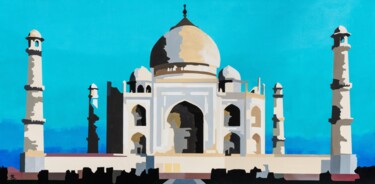"Taj Mahal" başlıklı Tablo Jean Philoctete tarafından, Orijinal sanat, Akrilik