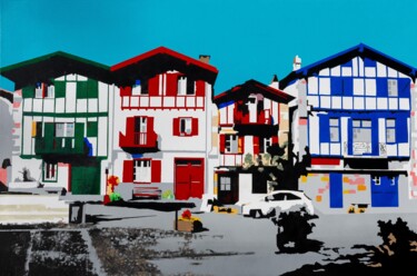 "Couleurs basque" başlıklı Tablo Jean Philoctete tarafından, Orijinal sanat, Akrilik