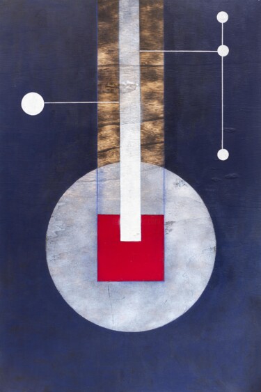 Painting titled "Météo D" by Michel Rossigneux, Original Artwork, Textile fiber