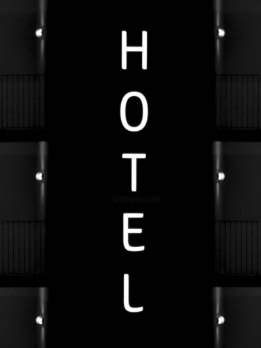 Printmaking titled ""Hôtel 260"" by Harold Vernhes (HA-VE), Original Artwork, Digital Print