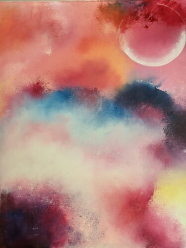 Peinture intitulée "Cosmos Explansion 2" par Ghitab, Œuvre d'art originale, Huile