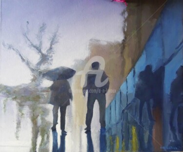 Painting titled "4 - sous nos pieds" by A.N.Leroux, Original Artwork, Fabric