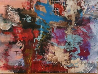 Schilderij getiteld "Le vent" door Muriel Massin, Origineel Kunstwerk, Acryl