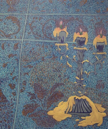 Peinture intitulée "Le chandelier" par Hortense Laurent, Œuvre d'art originale, Huile