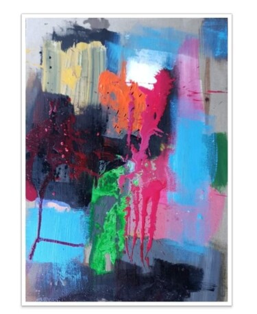 Peinture intitulée "Eclat de rire" par Muriel Massin, Œuvre d'art originale, Acrylique