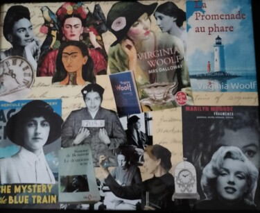 Collages intitulée "COLLAGE MUSES" par Lielie Sellier, Œuvre d'art originale, Collages