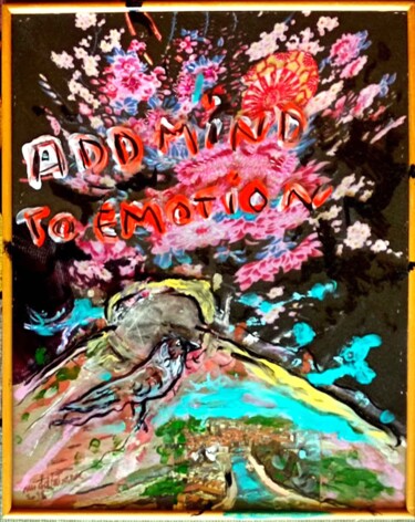 제목이 "add mind to emotion"인 섬유 예술 Michel Tabanou로, 원작, 아크릴