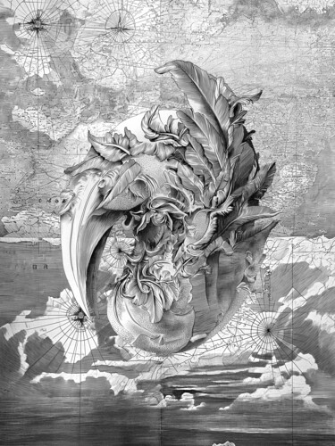 Gravures & estampes intitulée "Mimèsis, Vol. 3 , N…" par Balthazar Convert, Œuvre d'art originale, Gravure
