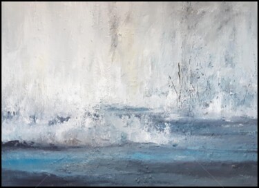 SYMPHONIE SUR L'EAU Schilderij getiteld "SYMPHONIE SUR L'EAU" door Danièle Mercier-Lutz (Dml), Origineel Kunstwerk, Acryl Gemonteerd op Frame vo…
