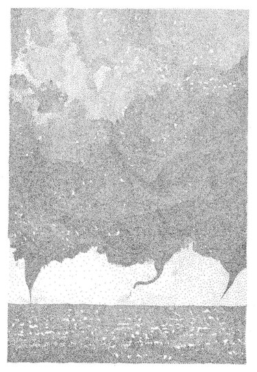 Tekening getiteld "Tornade - Kentucky 1" door Rebecca Brueder, Origineel Kunstwerk, Inkt