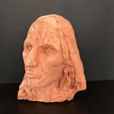Sculpture titled "Radjasthani" by Dominique Ganiage, Original Artwork, Clay
