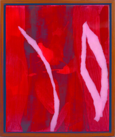 "Red leaf" başlıklı Kolaj Kitikong Tilokwattanotai tarafından, Orijinal sanat, Akrilik
