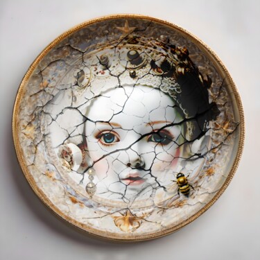 Photography titled "Assiette Moyenne" by Karine Garelli (Reds Robin), Original Artwork, Plastic