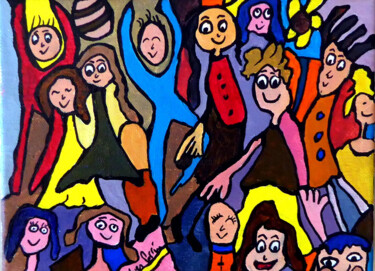 Peinture intitulée "carnaval " par Yves Perrin, Œuvre d'art originale, Acrylique