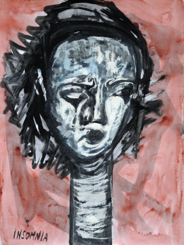 Рисунок под названием "Insomnia" - Ilya Grinberg, Подлинное произведение искусства, Чернила