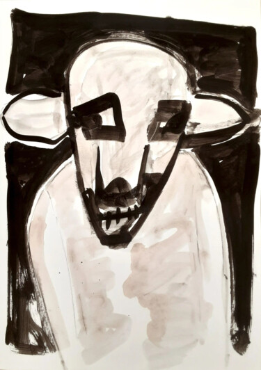 Disegno intitolato "Homme ou mouton ?" da Ilya Grinberg, Opera d'arte originale, Inchiostro