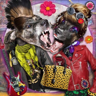 Digital Arts titled "Hervé et Hava" by Karine Garelli (Reds Robin), Original Artwork, Plastic