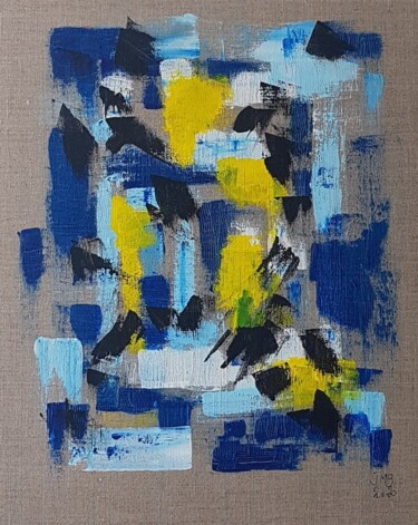 Peinture intitulée "JAUNE ET BLEU 2020" par Jean Marc Bramy, Œuvre d'art originale, Acrylique