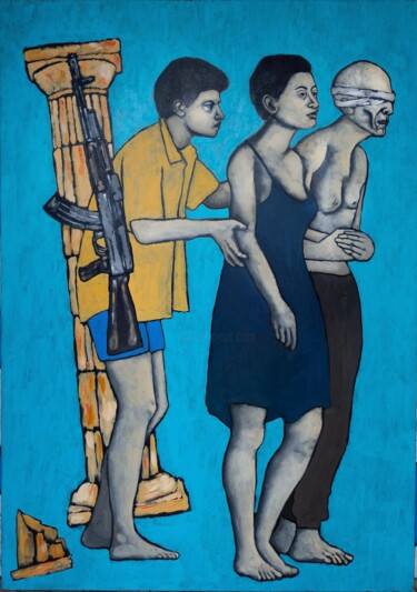 Peinture intitulée "oedipe sur la route" par Guillaume Cord, Œuvre d'art originale, Acrylique