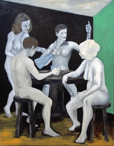 Peinture intitulée "tablée" par Guillaume Cord, Œuvre d'art originale, Acrylique