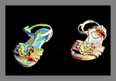 Digitale Kunst getiteld "Shoes, Histoire de…" door Danielle Aspis, Origineel Kunstwerk, Digitale afdruk