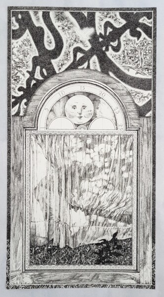Disegno intitolato "Elsa Broustet_L'hor…" da Elsa Broustet, Opera d'arte originale, Inchiostro