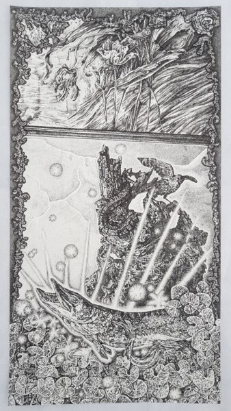 Disegno intitolato "Elsa Broustet_Le Ba…" da Elsa Broustet, Opera d'arte originale, Inchiostro