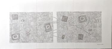 Drawing titled "URBS - Triptyque II" by Pierre Bastaroli, Original Artwork, Marker