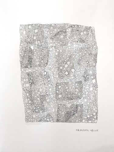 图画 标题为“URBS II” 由Pierre Bastaroli, 原创艺术品, 标记