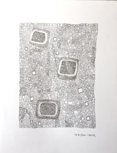 图画 标题为“URBS IV” 由Pierre Bastaroli, 原创艺术品, 标记