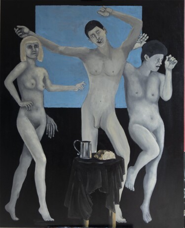 Peinture intitulée "scene d'interieure" par Guillaume Cord, Œuvre d'art originale, Acrylique