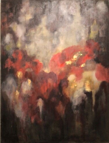Painting titled "Fusion" by Annie Monnerie Goarin, Original Artwork, Metals