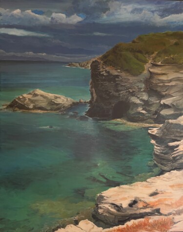 Painting titled "Cap corse" by Rein-Jan Prins, Original Artwork, Acrylic