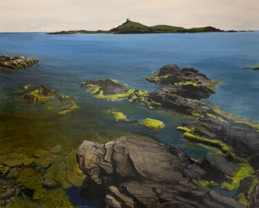 Painting titled "Cap corse II" by Rein-Jan Prins, Original Artwork, Acrylic